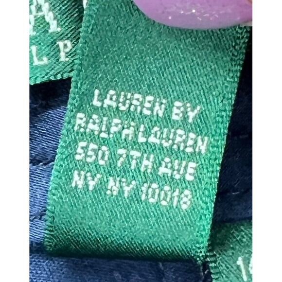 Ralph Lauren LRL Shorts Womens 14 Blue Chino Flat Front Pockets Stretch Nautical - Picture 11 of 12